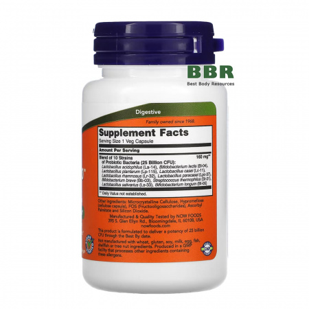 Probiotic-10 25 Billion 30 Veg Caps, NOW Foods