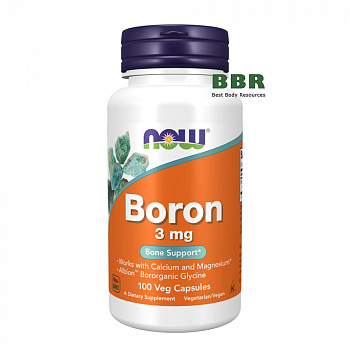 Boron 3mg 100 Veg Caps, NOW Foods