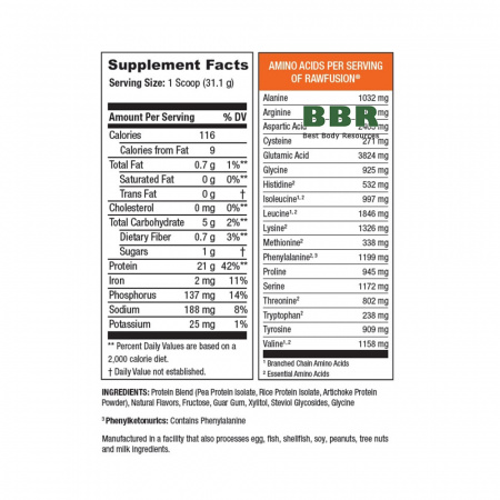 Raw Fusion Plant Protein 1800g, SAN