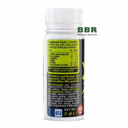 Adrenalin Pre-Workout Shot 60ml, Progress Nutrition