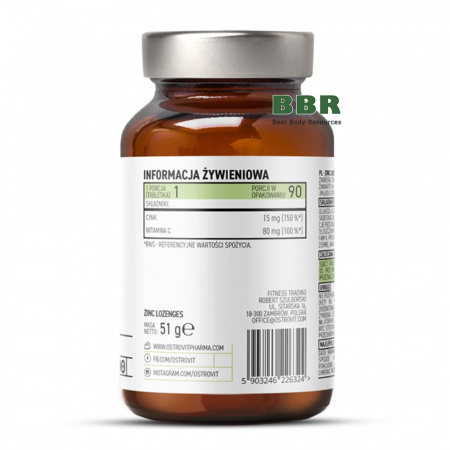 Pharma Zinc Lozenges 90 Tabs, OstroVit
