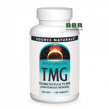 TMG Trimethylglycine 750mg 60 Tabs, Source Naturals