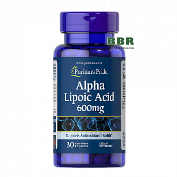 Alpha Lipoic Acid 600mg 30 Caps, Puritans Pride