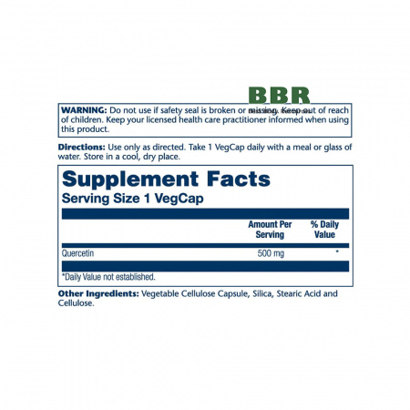 Quercetin 500mg 90 Veg Caps, Solaray
