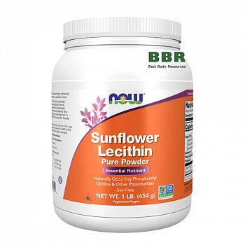 Sunflower Lecithin Pure Powder 454g, NOW Foods