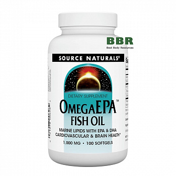 OmegaEPA Fish Oil 1000mg 100 Softgels, Source Naturals