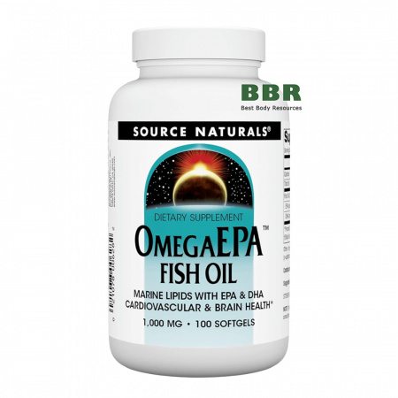 OmegaEPA Fish Oil 1000mg 100 Softgels, Source Naturals