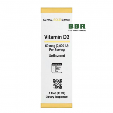 Liquid Vitamin D3 2000iu 30ml, California GOLD Nutrition