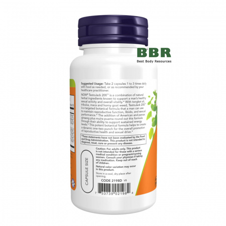 TestoJack 200 60 Caps, NOW Foods