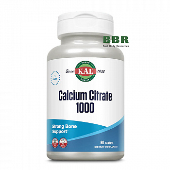 Calcium Citrate 1000 90 Tabs, KAL