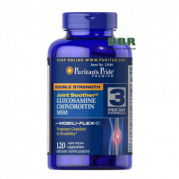 Double Strength Glucosamine, Chondroitin MSM 120 Caps, Puritans Pride