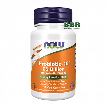Probiotic-10 25 Billion 50 Veg Caps, NOW Foods