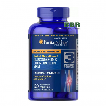 Double Strength Glucosamine, Chondroitin MSM 120 Caps, Puritans Pride