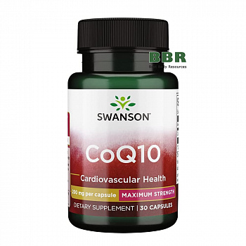 CoQ10 Maximum Strength 200mg 30 Caps, Swanson