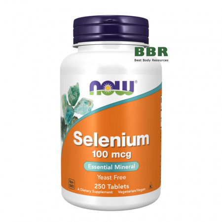 Selenium 100mcg 250 Tabs, NOW Foods