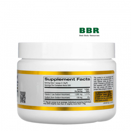 Buffered Vitamin C 238g, California GOLD Nutrition