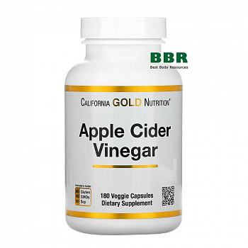 Apple Cider Vinegar 180 Veg Caps, California GOLD Nutrition