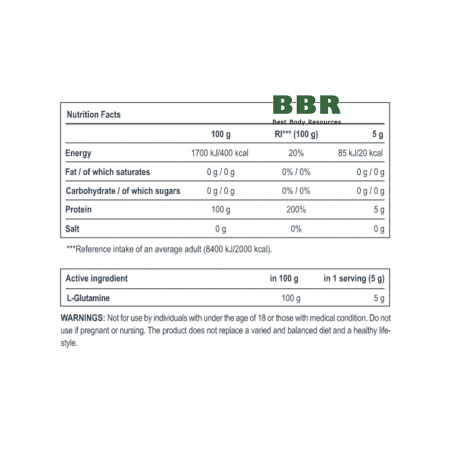 L-Glutamine Powder 500g, Progress Nutrition