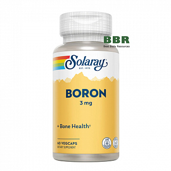 Boron 3mg 60 Veg Caps, Solaray