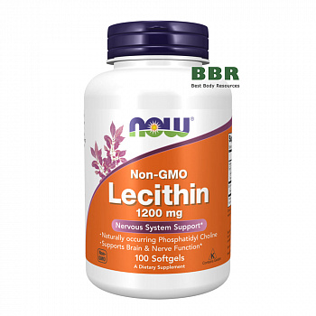 Lecithin 1200mg 100 Softgels, NOW Foods