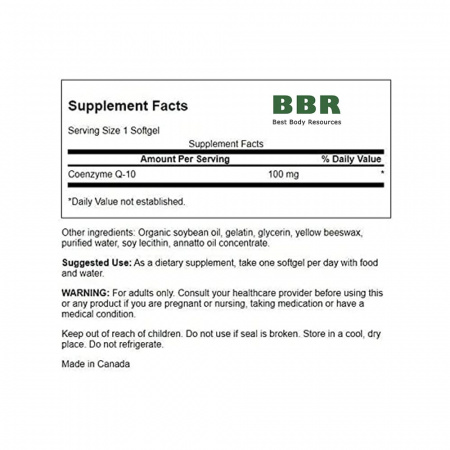CoQ10 High Potency 100mg 50 Softgels, Swanson