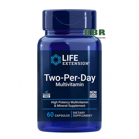 Two-Per-Day Multivitamin 60 Caps, Life Extension