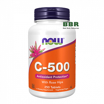 Vitamin C-500 With Rose Hips 250 Tabs, NOW Foods