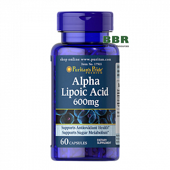 Alpha Lipoic Acid 600mg 60 Caps, Puritans Pride