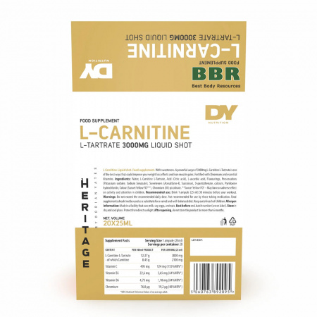 L-Carnitine 3000mg Liquid Shot 25ml, Dorian Yates