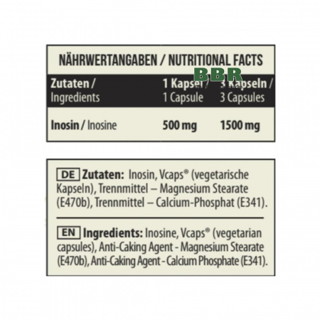 Inosine 1500mg 102 Caps, MST