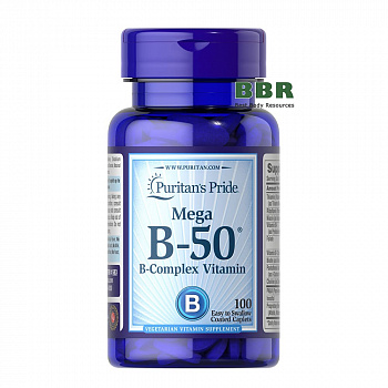 Vitamin B-50 B-Complex 100 Tabs, Puritans Pride