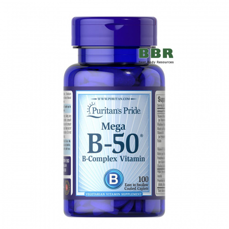 Vitamin B-50 B-Complex 100 Tabs, Puritans Pride