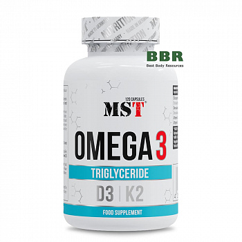 Omega 3 Triglyceride D3 K2 120 Caps, MST
