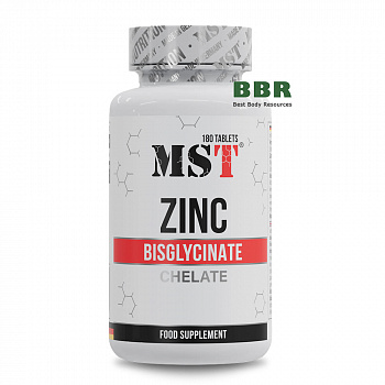 Zinc Chelate Bisglycinate 25mg 180 Tabs, MST