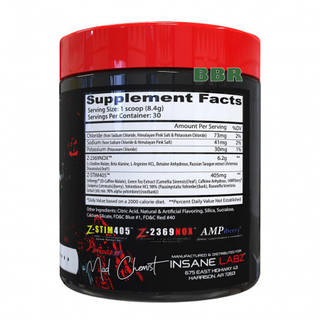 Psychotic War Zombie 30 Servings, Insane Labz