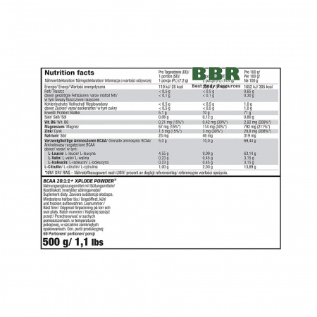 BCAA 20:1:1 Xplode 500g, Olimp BCAA 20:1:1 Xplode 500g, Olimp