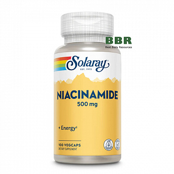 Niacinamide 500mg 100 Veg Caps, Solaray