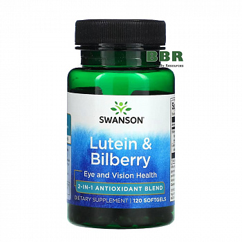 Lutein & Bilberry 120 Softgels, Swanson