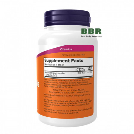 Niacinamide 1000mg 90 Tabs, NOW Foods