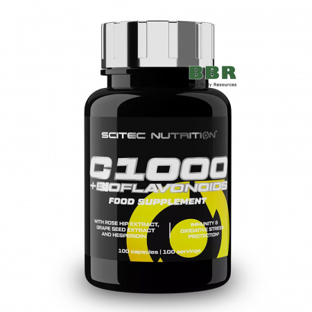 Vitamin C 1000 + Bioflavonoids and Rose Hips 100 Caps, Scitec Nutrition