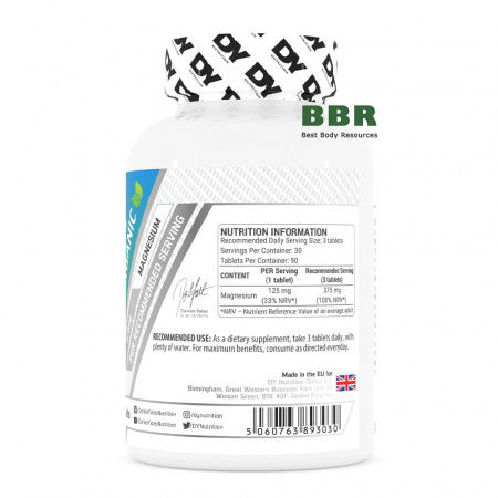 Magnesium Citrate Organic 90 Tabs, Dorian Yates
