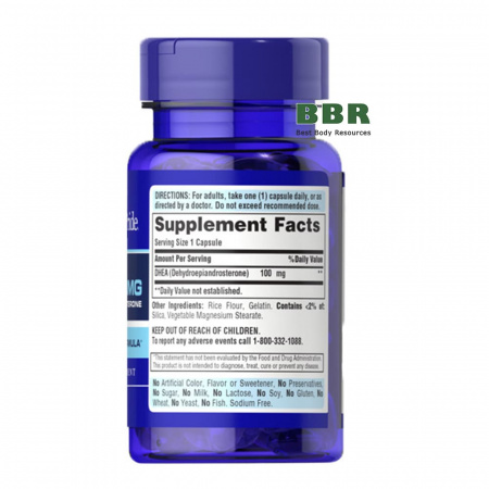 DHEA 100mg 60 Caps, Puritans Pride