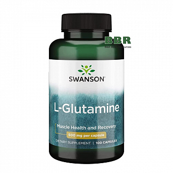 L-Glutamine 500mg 100 Caps, Swanson