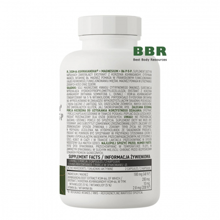 KSM-66 Ashwagandha + Magnesium + B6 P-5-P 90 Caps, OstroVit