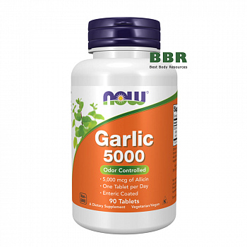 Garlic 5000mg 90 Tabs, NOW Foods