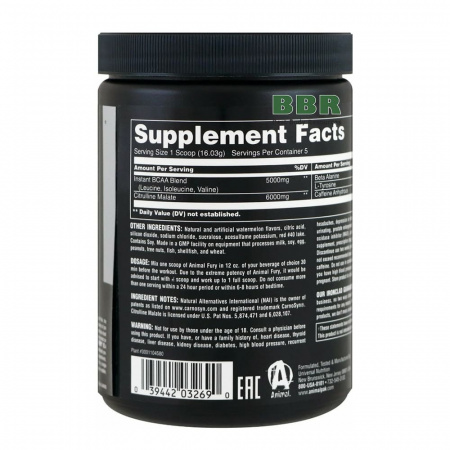 Animal Fury 80g, Universal Nutrition