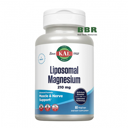 Liposomal Magnesium 210mg 60 Veg Caps, KAL