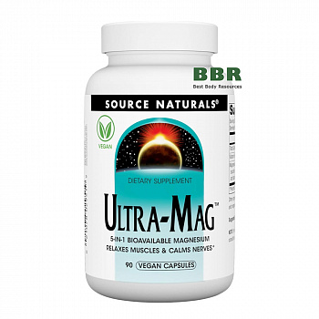 Ultra-Mag Magnesium Complex 90 Veg Caps, Source Naturals