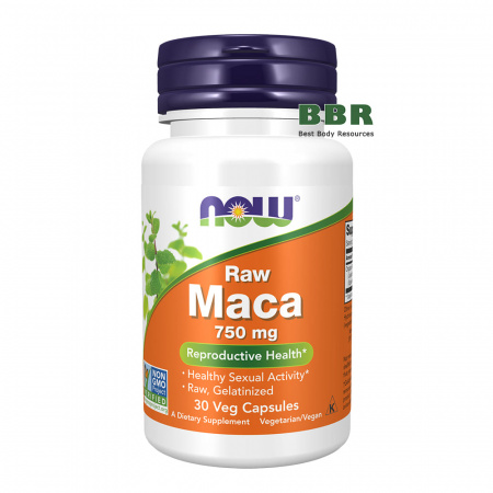 Maca 750mg 30 Veg Caps, NOW Foods