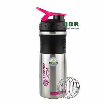 Шейкер SportMixer Stainless Steel 28oz 820ml, BlenderBottle